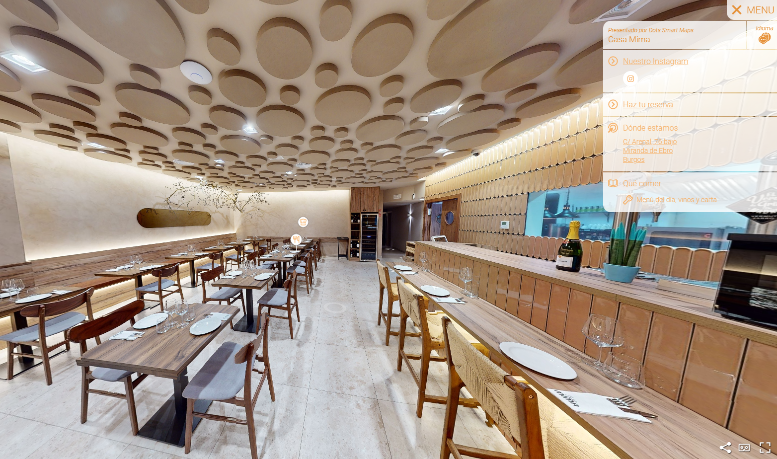 Restaurante Casa Mima a través de un gemelo digital.